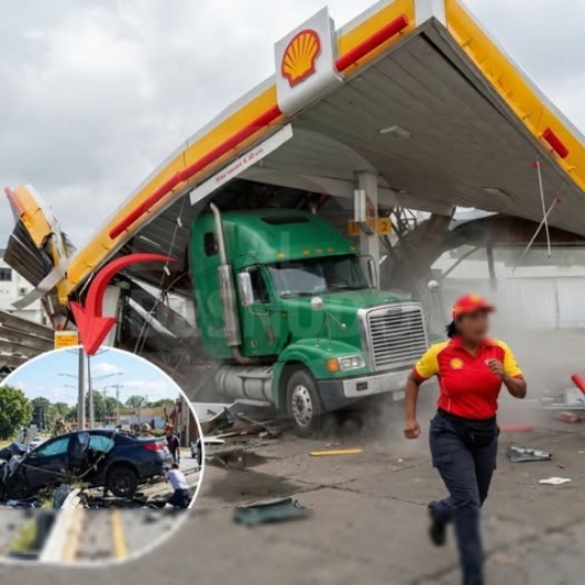 Waoo! camión CH0CA estación de combustibles miren se llev0… Ver más
