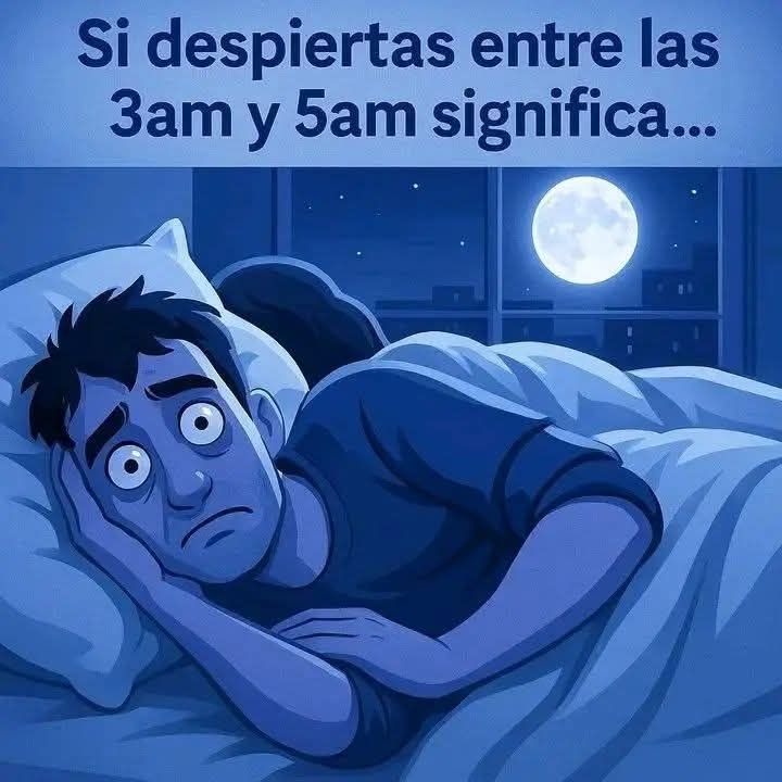 Sabías que despertar a las 3 o 5 de la mañana es una señal clara de… Ver mas